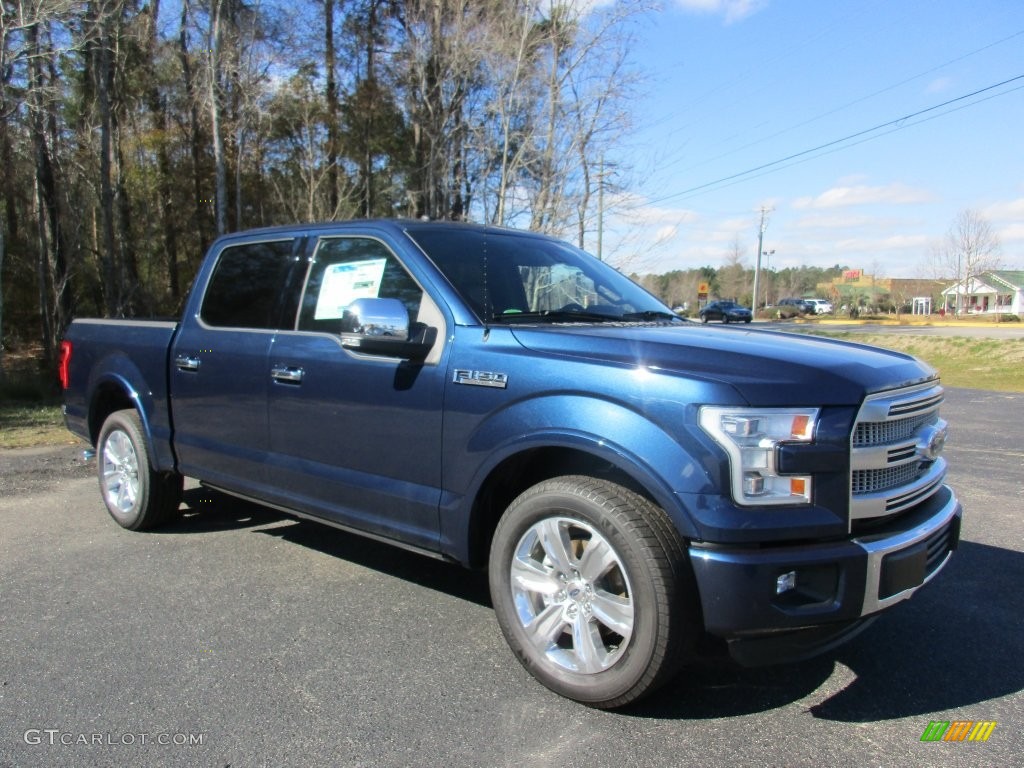 2016 F150 Platinum SuperCrew - Blue Jeans / Platinum Brunello photo #1