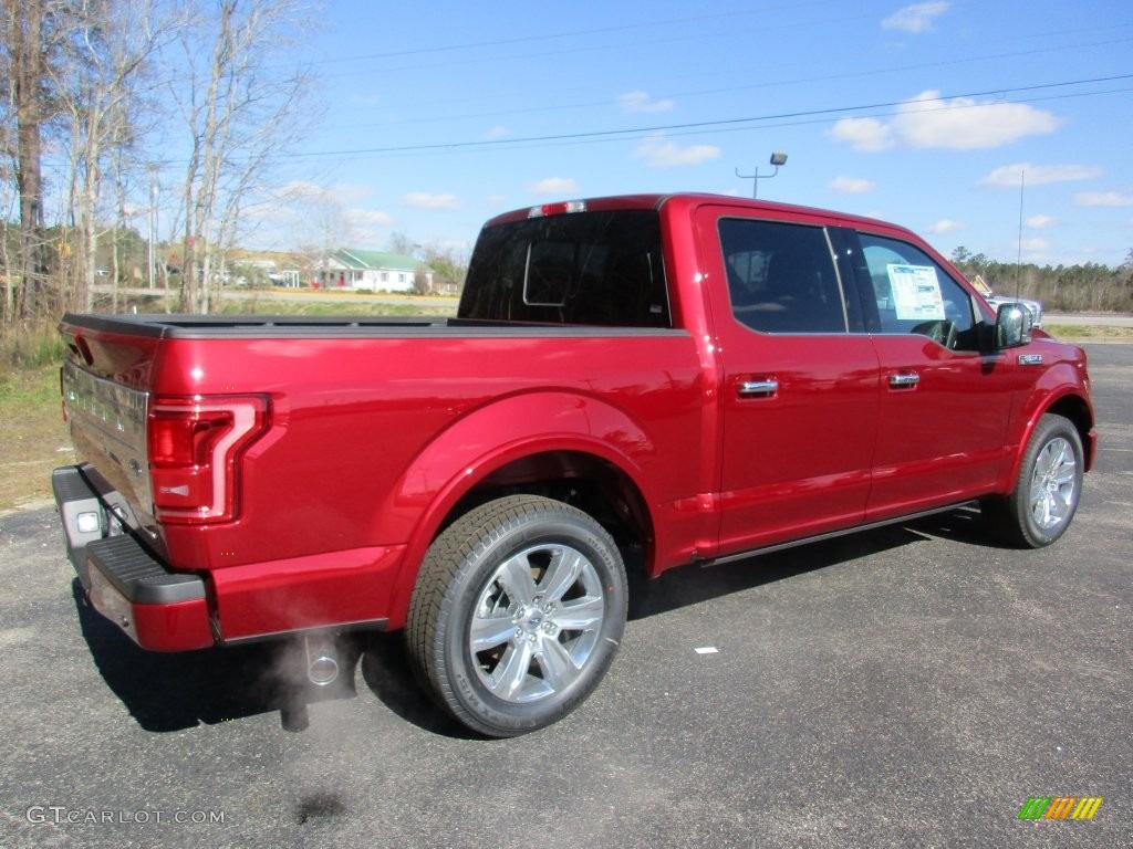 2016 F150 Platinum SuperCrew - Ruby Red / Platinum Brunello photo #3