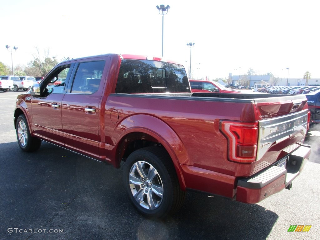 2016 F150 Platinum SuperCrew - Ruby Red / Platinum Brunello photo #7