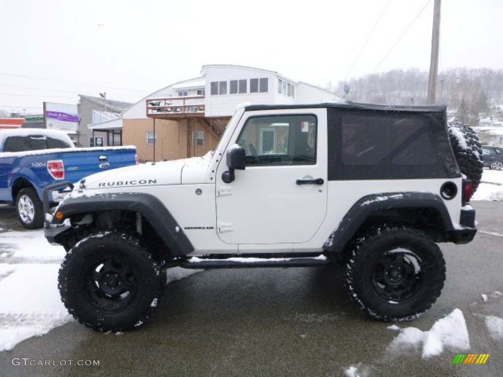 2009 Wrangler Rubicon 4x4 - Stone White / Dark Slate Gray/Medium Slate Gray photo #3