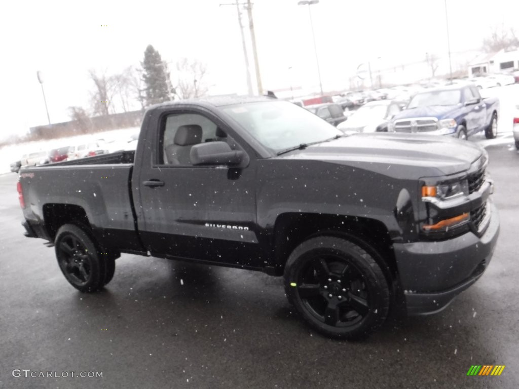 2016 Silverado 1500 WT Regular Cab 4x4 - Black / Dark Ash/Jet Black photo #5