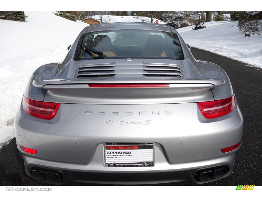 2015 911 Turbo S Coupe - GT Silver Metallic / Espresso/Cognac Natural Leather photo #5