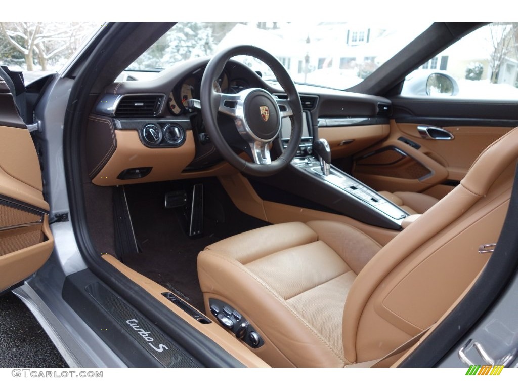 2015 911 Turbo S Coupe - GT Silver Metallic / Espresso/Cognac Natural Leather photo #12