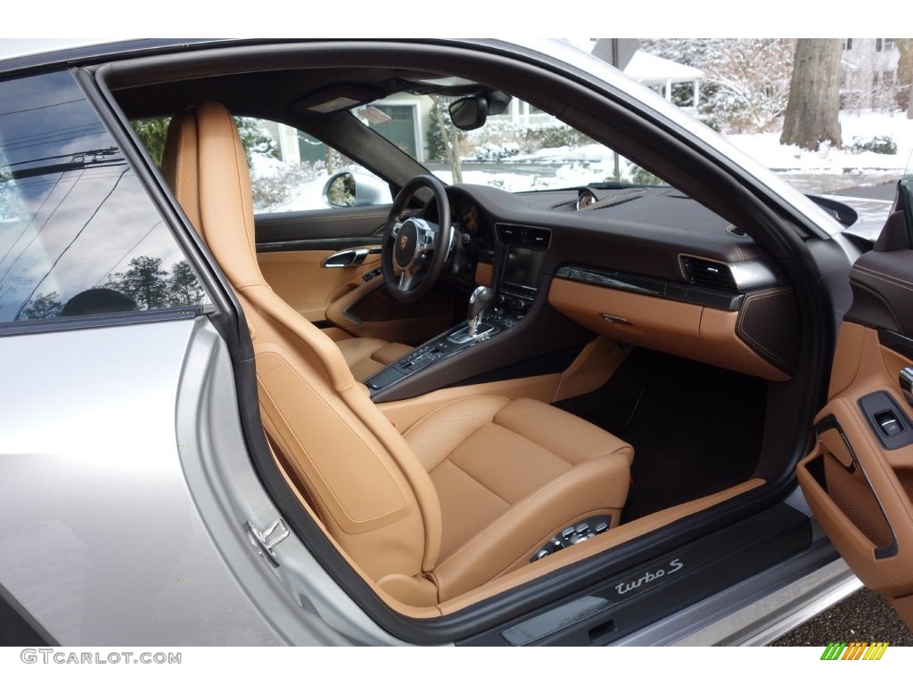 2015 911 Turbo S Coupe - GT Silver Metallic / Espresso/Cognac Natural Leather photo #17