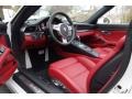 Black/Carrera Red Natural Leather 2014 Porsche 911 Turbo S Cabriolet Interior Color