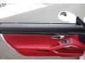 2014 Porsche 911 Black/Carrera Red Natural Leather Interior Door Panel Photo