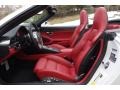 Black/Carrera Red Natural Leather 2014 Porsche 911 Turbo S Cabriolet Interior Color