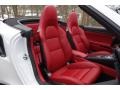 2014 Porsche 911 Black/Carrera Red Natural Leather Interior Front Seat Photo