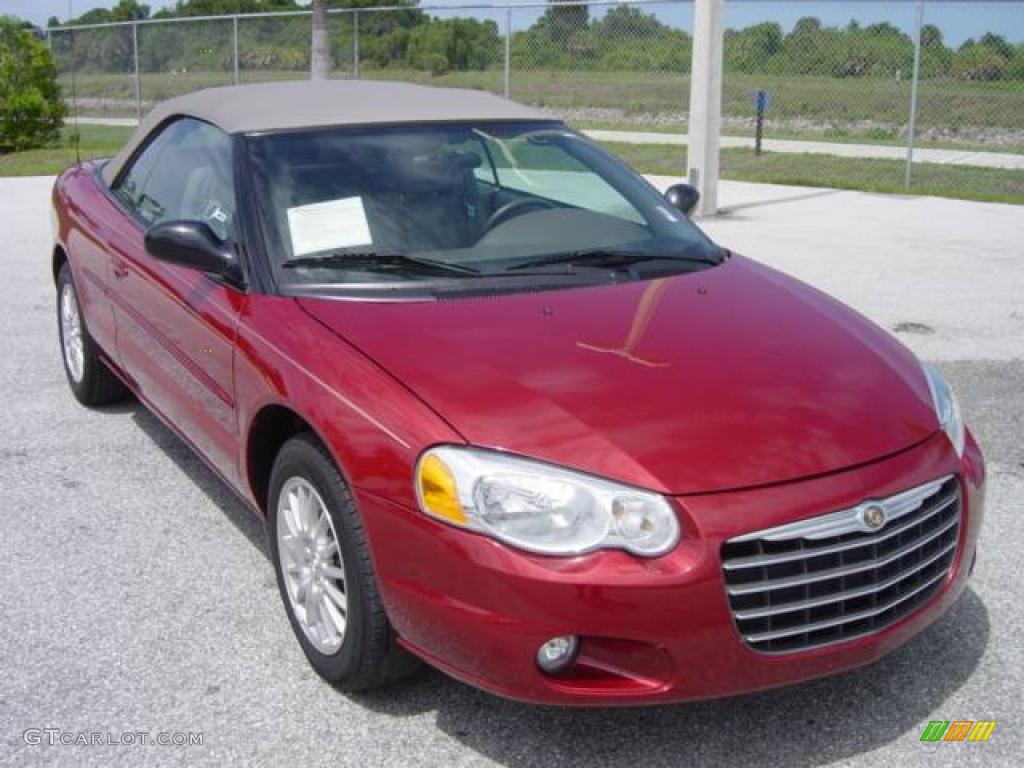 2006 Sebring Touring Convertible - Inferno Red Crystal Pearl / Taupe photo #1