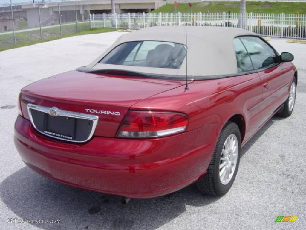 2006 Sebring Touring Convertible - Inferno Red Crystal Pearl / Taupe photo #6