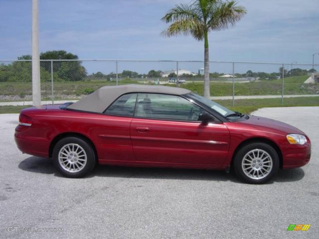 2006 Sebring Touring Convertible - Inferno Red Crystal Pearl / Taupe photo #7