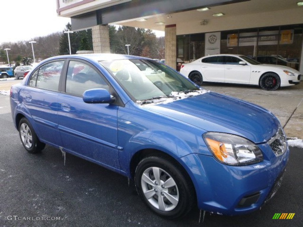 2010 Rio LX Sedan - Sapphire Blue / Gray photo #7