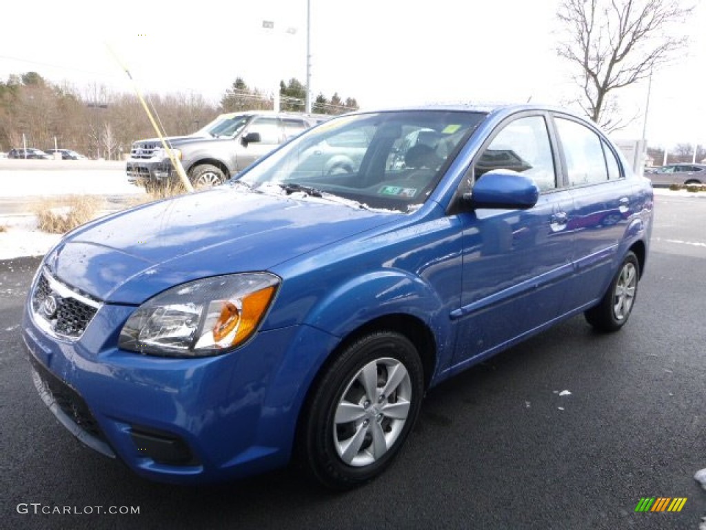 2010 Rio LX Sedan - Sapphire Blue / Gray photo #9