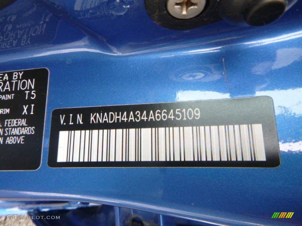 2010 Rio LX Sedan - Sapphire Blue / Gray photo #14