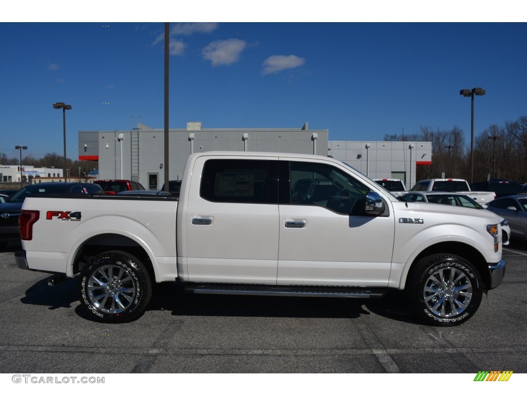 2016 F150 Lariat SuperCrew 4x4 - White Platinum / Black photo #2