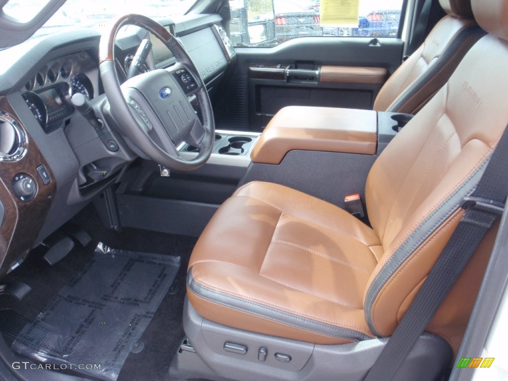 Platinum Pecan Interior 2016 Ford F250 Super Duty Platinum Crew Cab 4x4 Photo #110736955