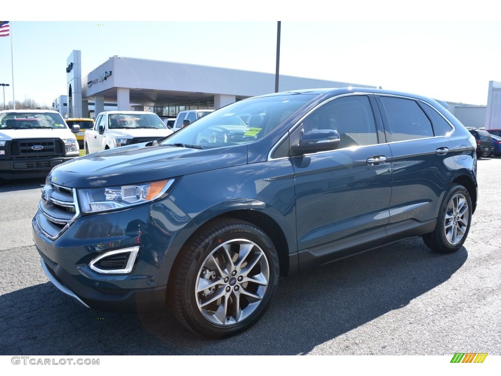 2016 Edge Titanium AWD - Too Good to Be Blue / Ceramic photo #3