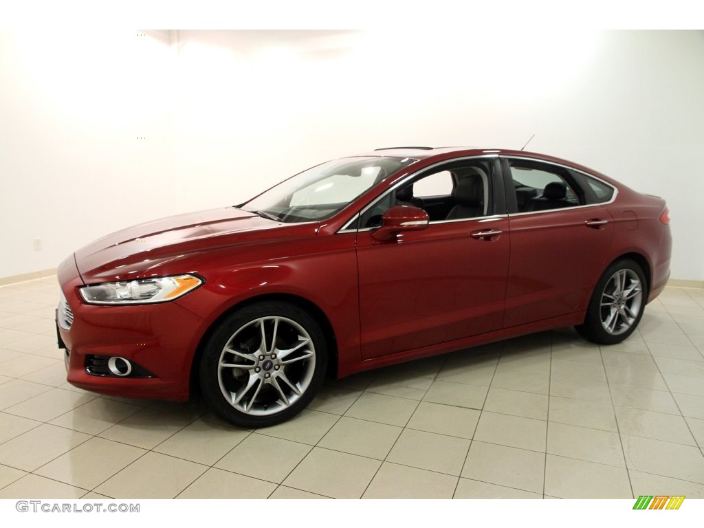 2013 Fusion Titanium AWD - Ruby Red Metallic / Charcoal Black photo #3