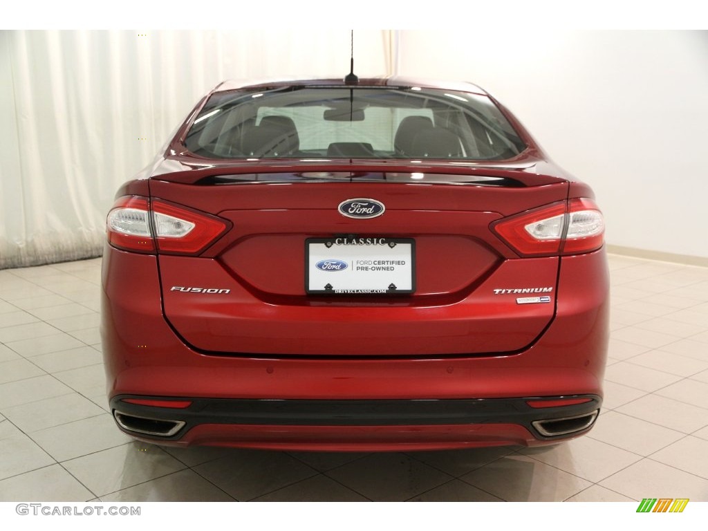 2013 Fusion Titanium AWD - Ruby Red Metallic / Charcoal Black photo #14