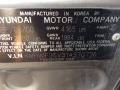 QD: Gray Metallic 2001 Hyundai Sonata GLS V6 Color Code