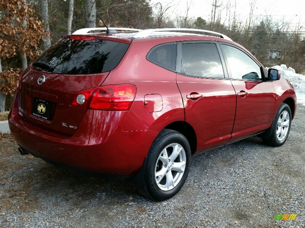 2008 Rogue SL AWD - Venom Red Pearl / Gray photo #7