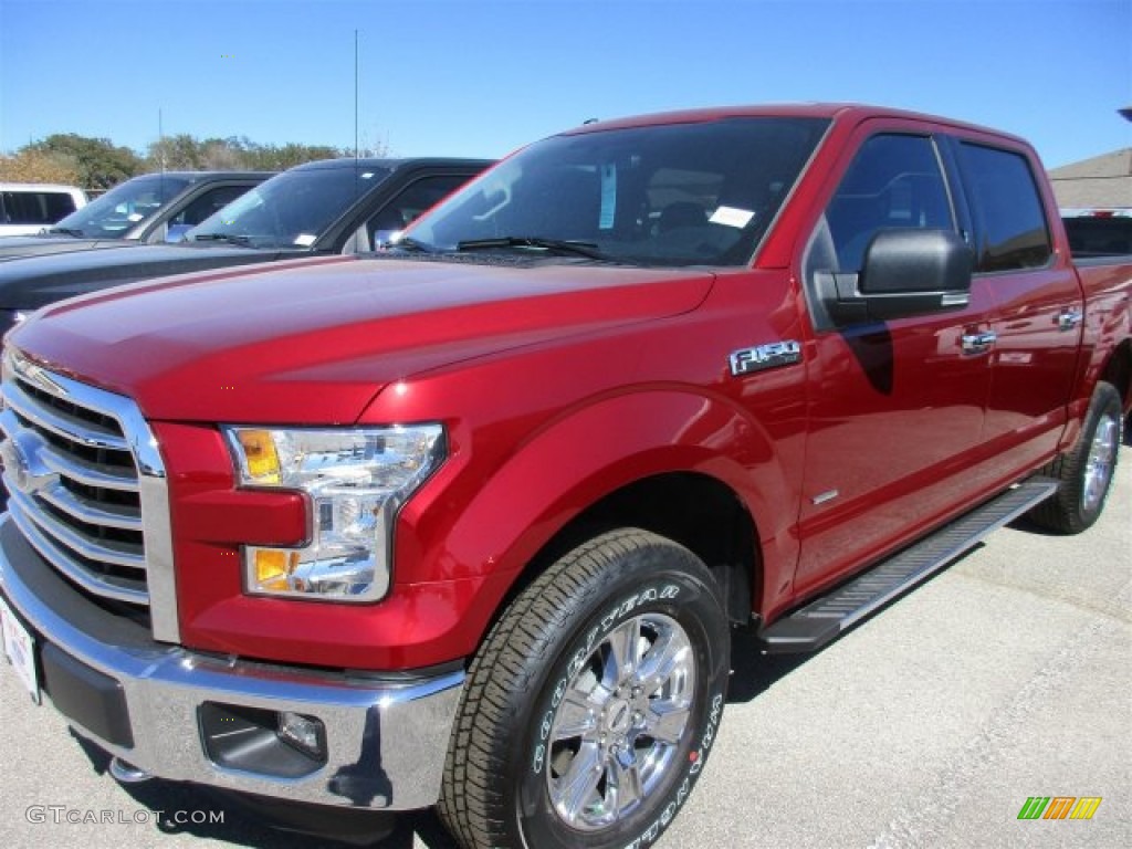 2016 F150 XLT SuperCrew 4x4 - Ruby Red / Medium Earth Gray photo #2