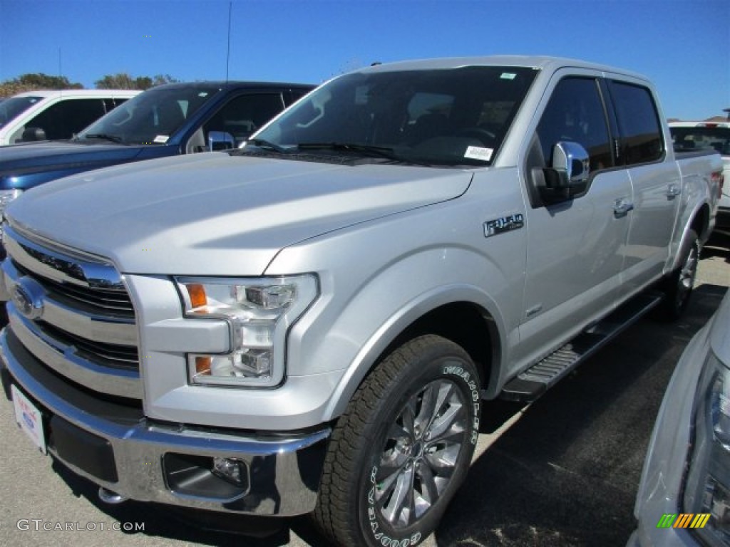 2016 F150 Lariat SuperCrew 4x4 - Ingot Silver / Black photo #2