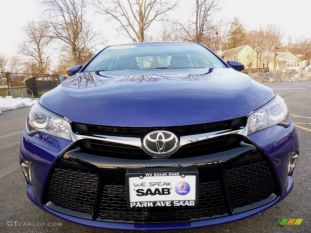 2015 Camry SE - Blue Crush Metallic / Black photo #8