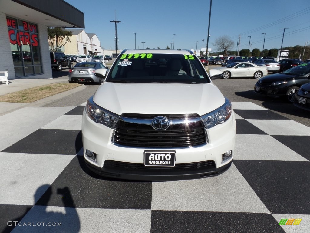 2015 Highlander Limited - Blizzard Pearl White / Ash photo #2