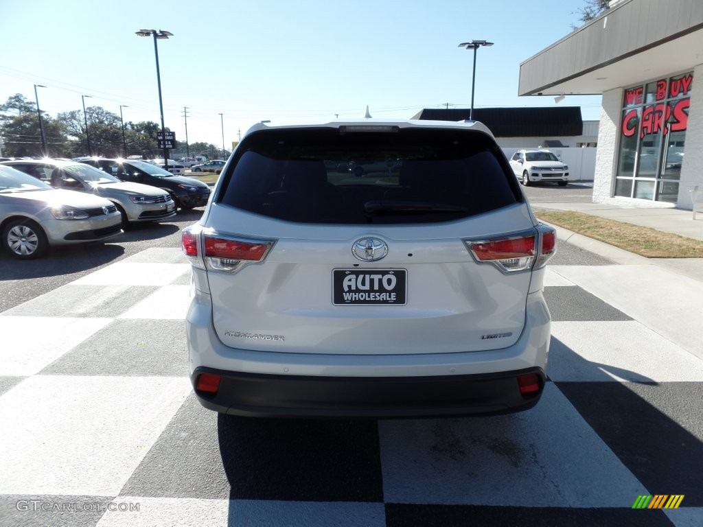 2015 Highlander Limited - Blizzard Pearl White / Ash photo #4