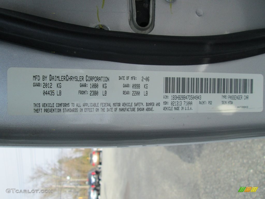 2007 Caliber SE - Bright Silver Metallic / Pastel Slate Gray photo #27