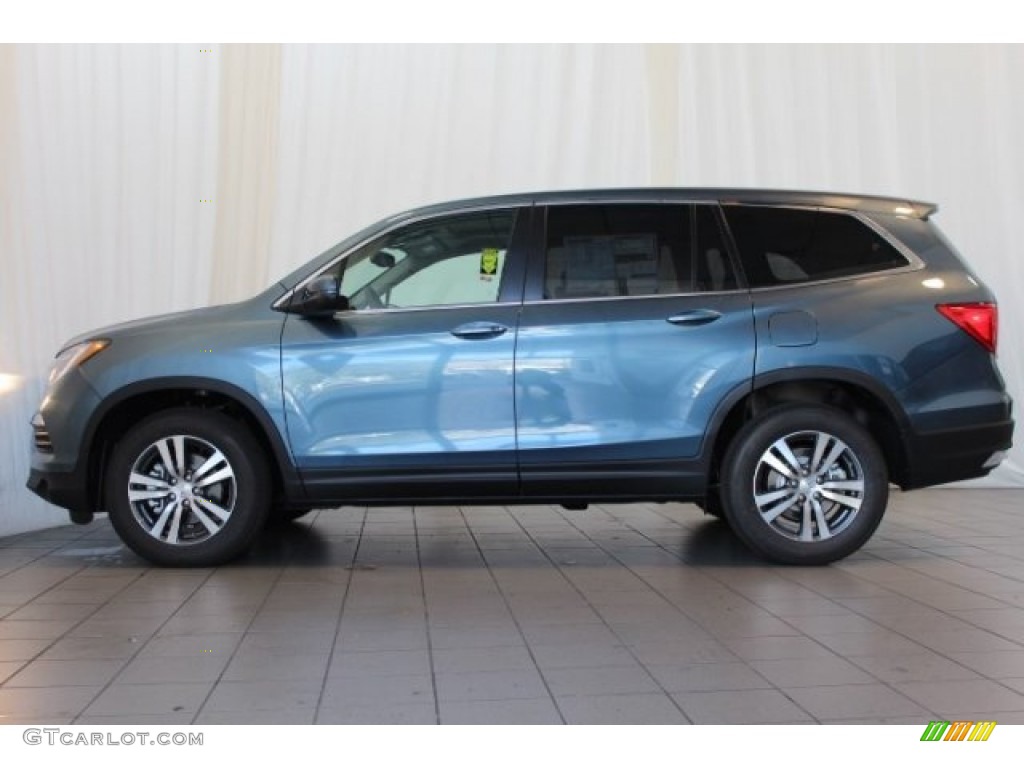 2016 Pilot EX-L - Steel Sapphire Metallic / Gray photo #5