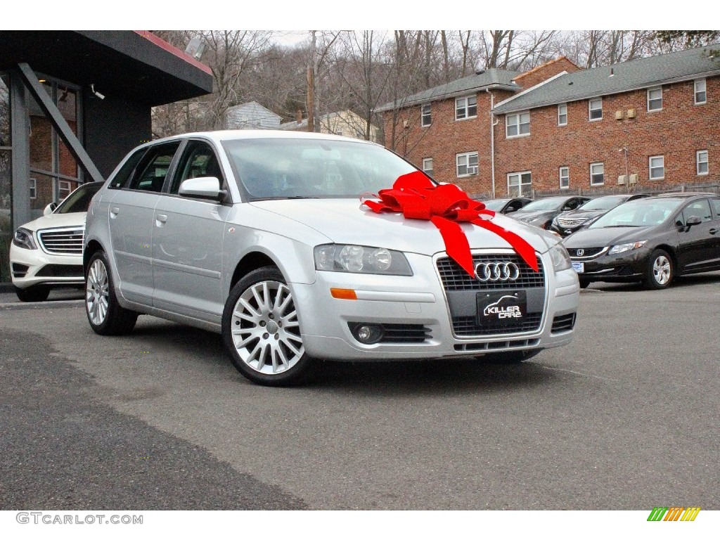 2007 A3 2.0T - Light Silver Metallic / Black photo #1