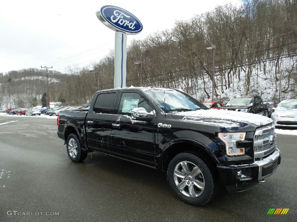 2016 F150 Platinum SuperCrew 4x4 - Shadow Black / Black photo #4