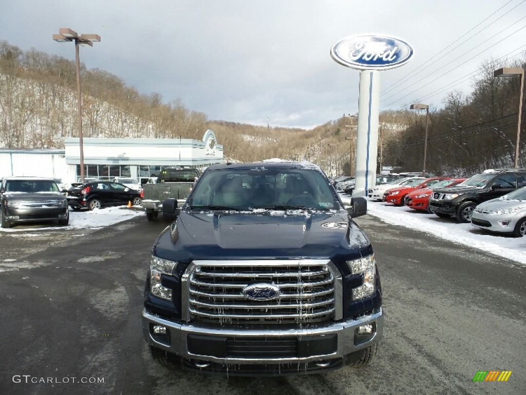 2016 F150 XLT SuperCrew 4x4 - Blue Jeans / Medium Earth Gray photo #3