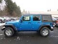 2016 Hydro Blue Pearl Jeep Wrangler Unlimited Sport 4x4  photo #3