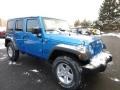 2016 Hydro Blue Pearl Jeep Wrangler Unlimited Sport 4x4  photo #12