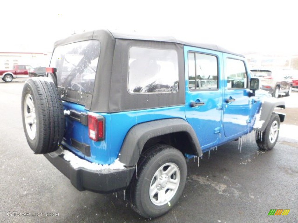 2016 Wrangler Unlimited Sport 4x4 - Hydro Blue Pearl / Black photo #8