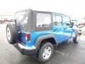 2016 Hydro Blue Pearl Jeep Wrangler Unlimited Sport 4x4  photo #8