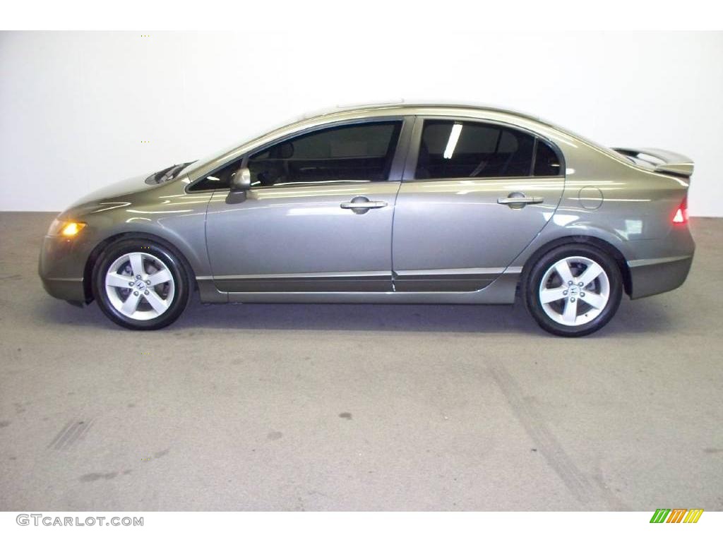 2007 Civic EX Sedan - Galaxy Gray Metallic / Gray photo #3