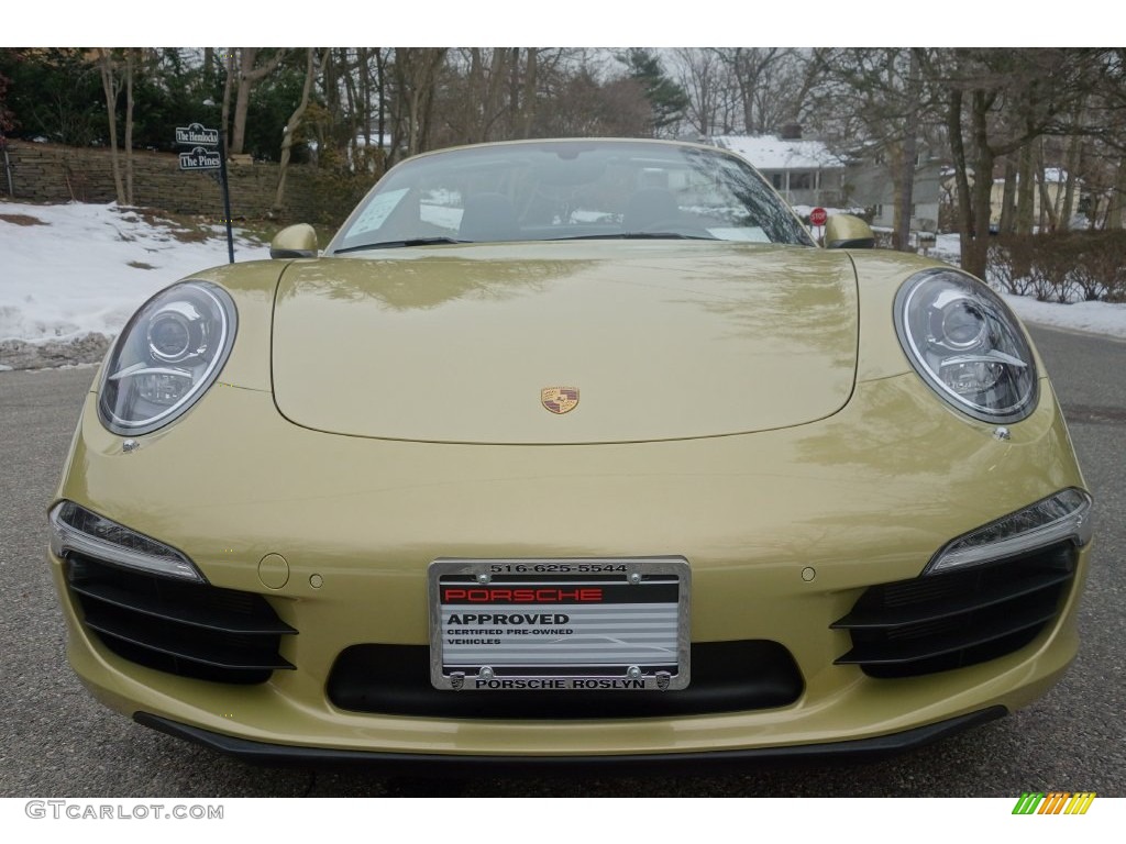 2013 911 Carrera S Cabriolet - Lime Gold Metallic / Black photo #2