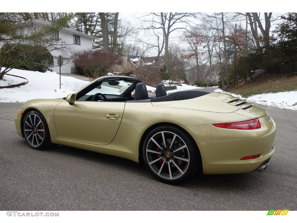 2013 911 Carrera S Cabriolet - Lime Gold Metallic / Black photo #4