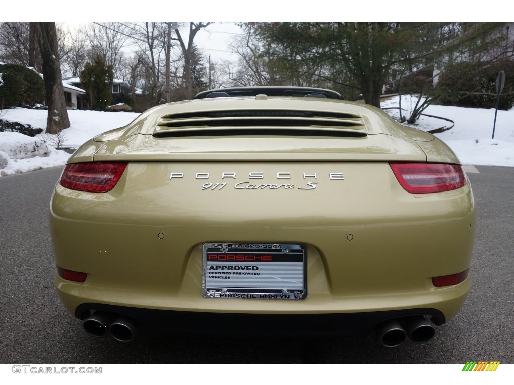 2013 911 Carrera S Cabriolet - Lime Gold Metallic / Black photo #5