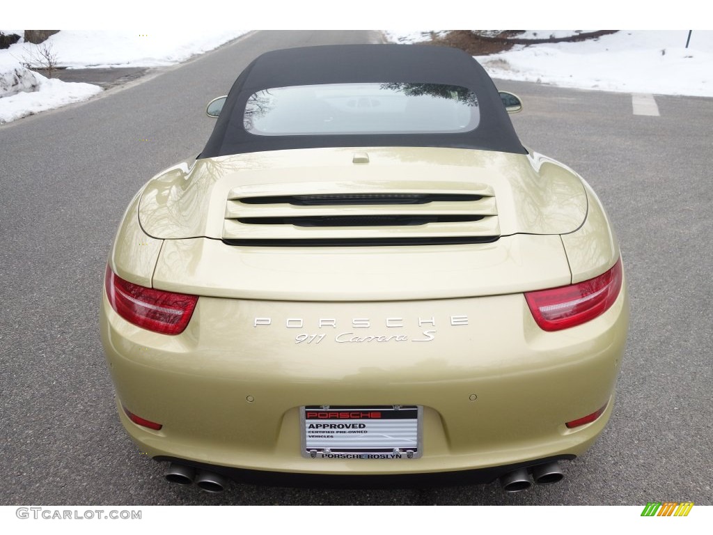 2013 911 Carrera S Cabriolet - Lime Gold Metallic / Black photo #9