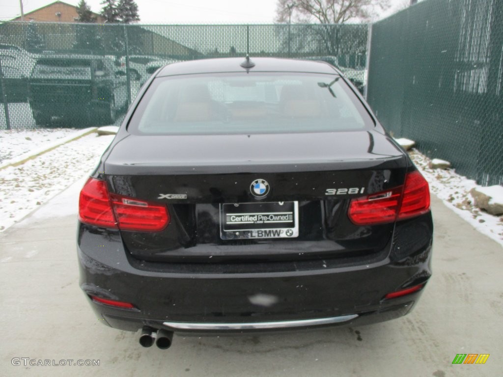 2013 3 Series 328i xDrive Sedan - Jet Black / Saddle Brown photo #9