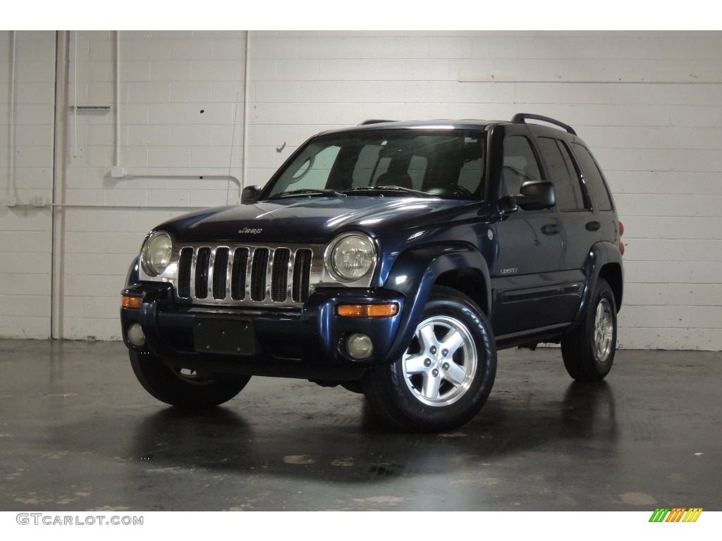 2004 Liberty Limited 4x4 - Patriot Blue Pearl / Light Taupe/Dark Slate Gray photo #1