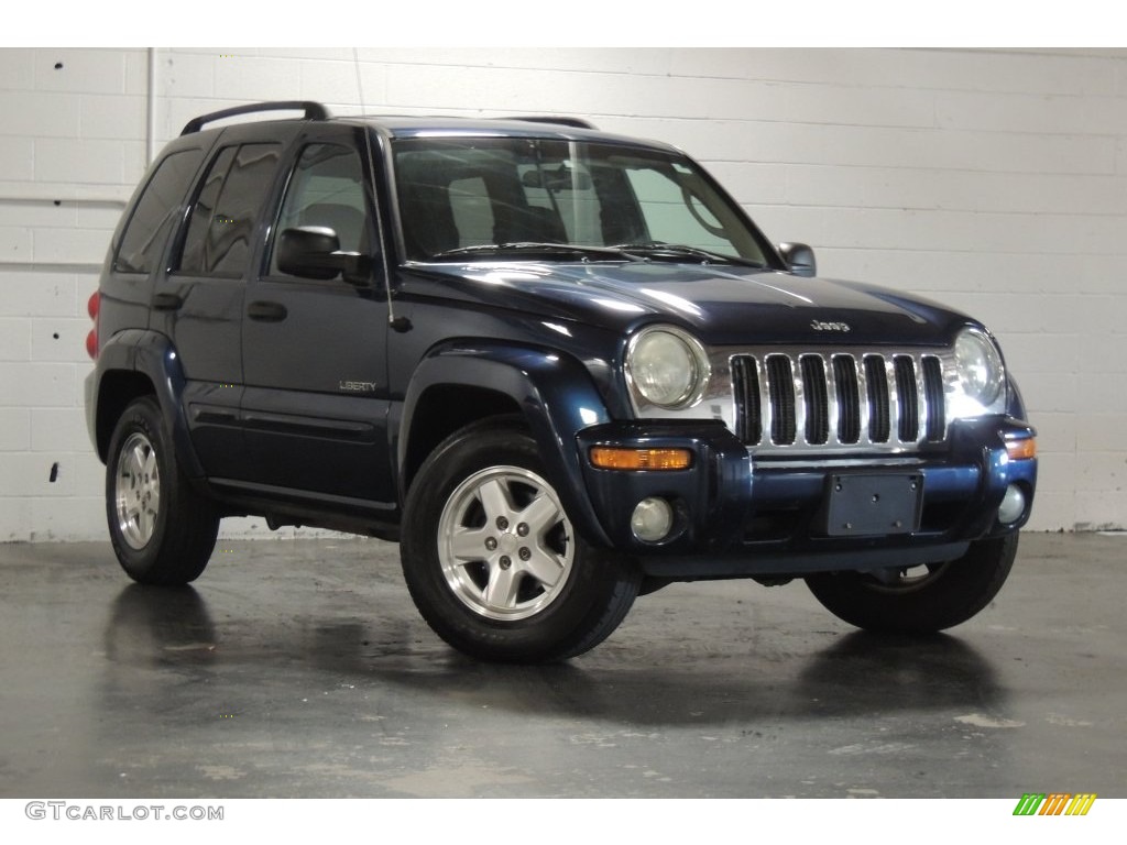 2004 Liberty Limited 4x4 - Patriot Blue Pearl / Light Taupe/Dark Slate Gray photo #4