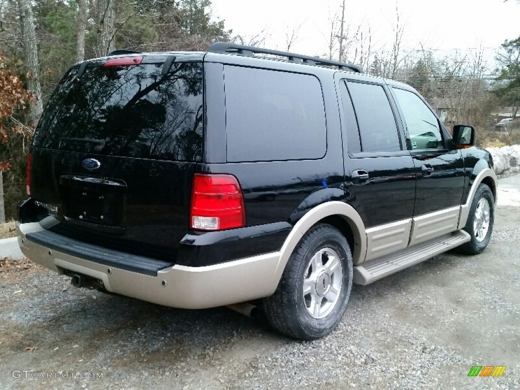 2005 Expedition Eddie Bauer 4x4 - Black Clearcoat / Medium Parchment photo #7