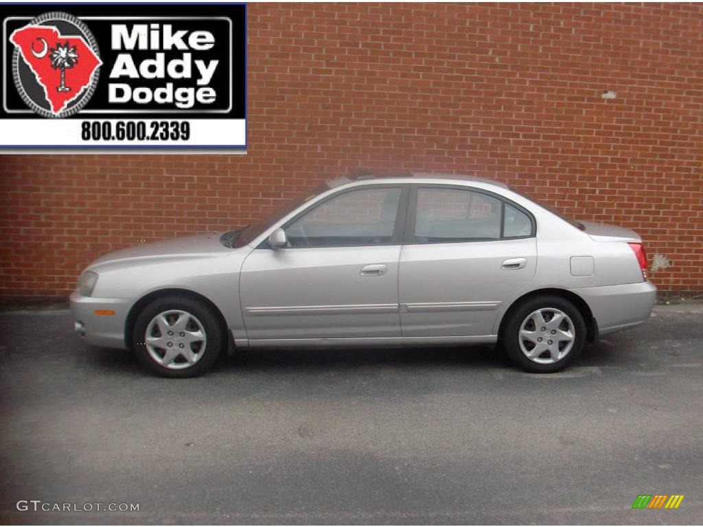 2004 Elantra GLS Sedan - Sterling Silver / Dark Gray photo #1