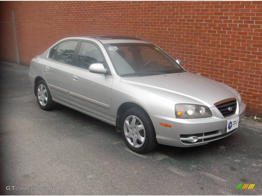 2004 Elantra GLS Sedan - Sterling Silver / Dark Gray photo #7